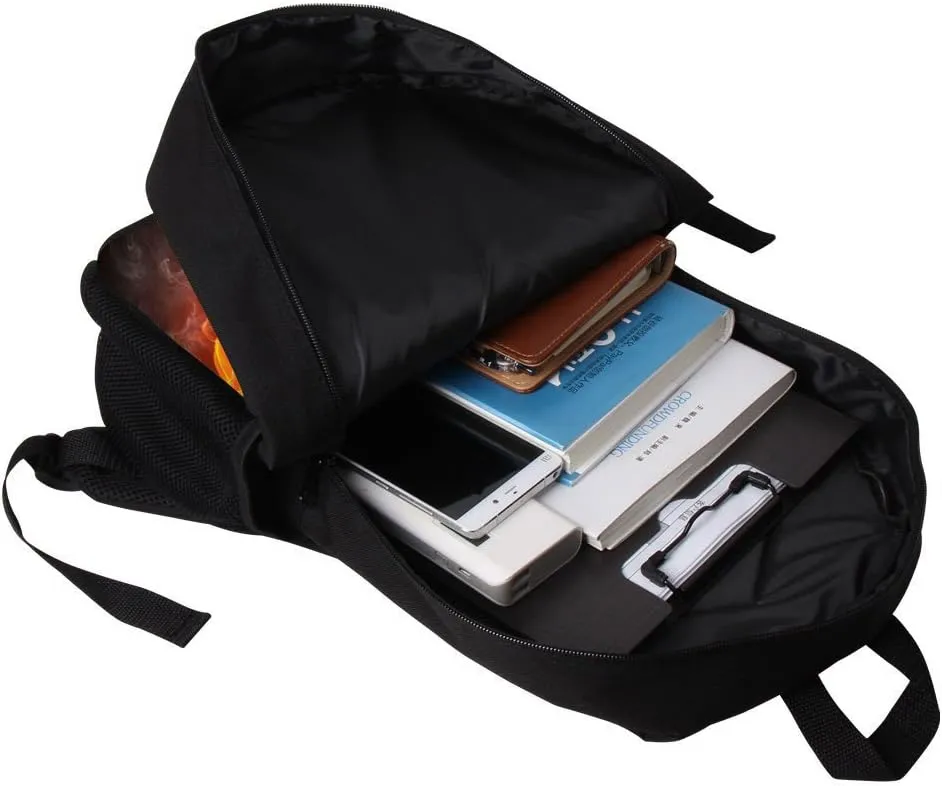 Bookbag Plane Backpack 17 Inch Black Studuent Bag for Kids Boys Mens Airplane Design