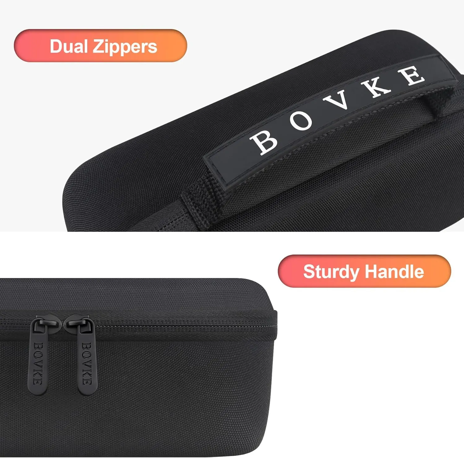 BOVKE Travel Case Compatible with Ultimate Ears Boom 4 Portable Waterproof Bluetooth Wireless Speaker, Boom 4 Holder with Mesh Pocket for Charging Cables, Black