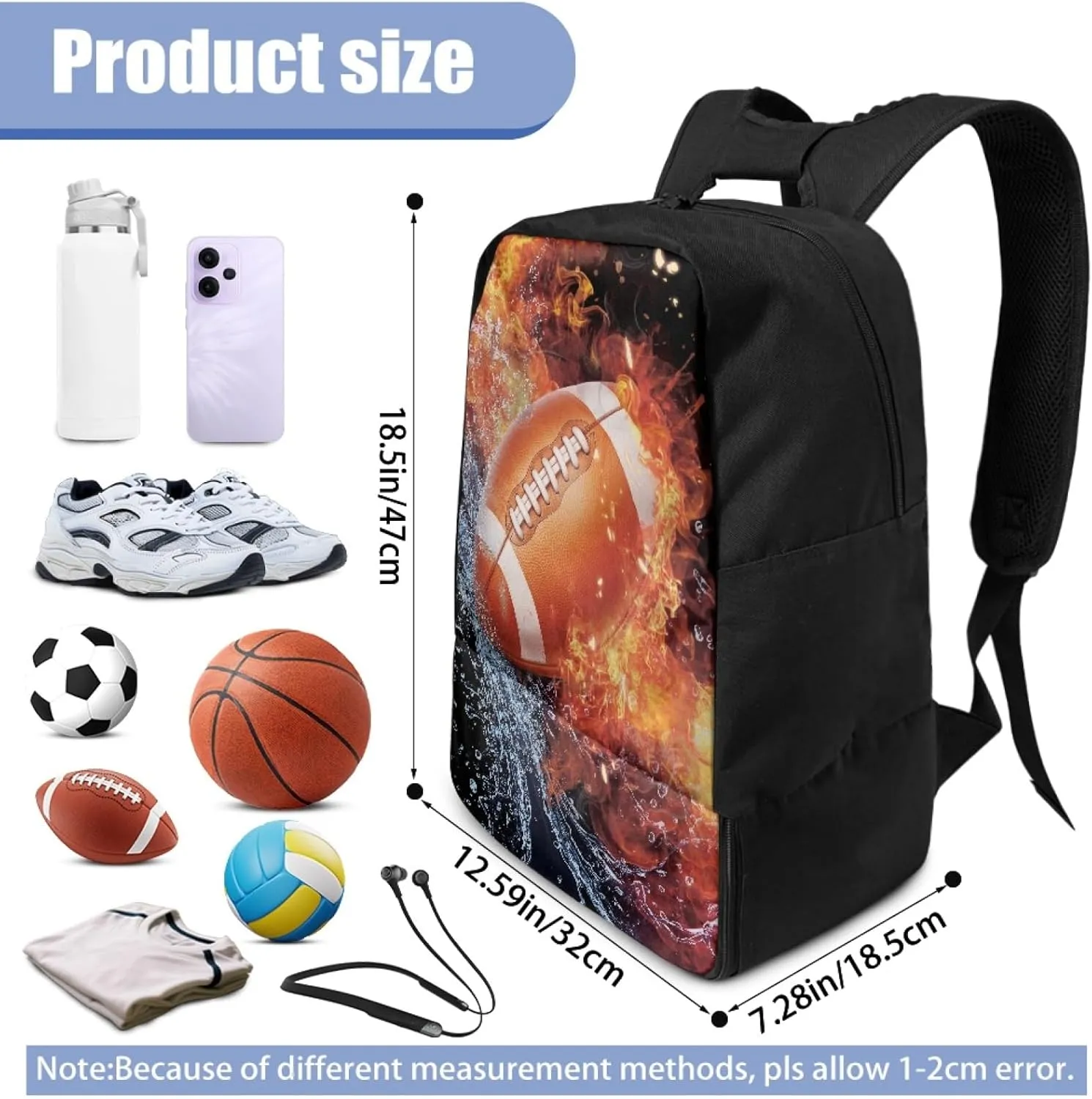 Boys Backpack with Shoe Compartment for Kids Children Equipment Bag