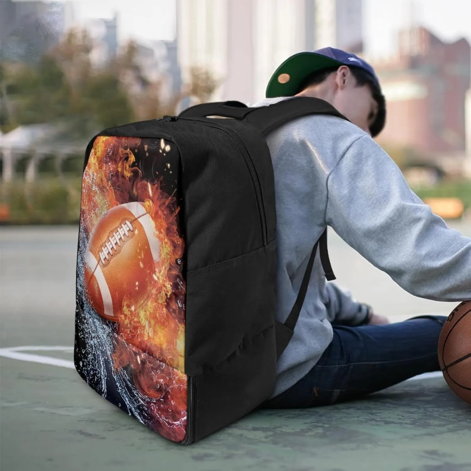Boys Backpack with Shoe Compartment for Kids Children Equipment Bag