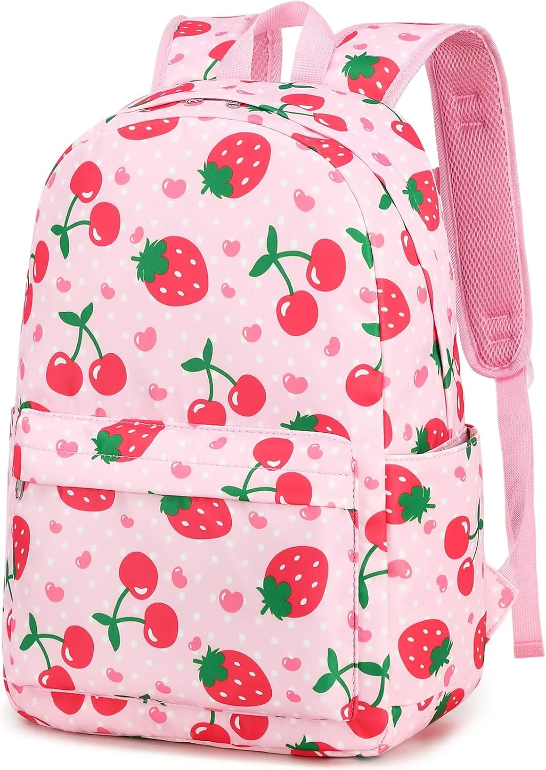BTOOP Kids Backpack for Preschool Girls Strawberry Cherry Kindergarten Bookbag 15 inch Toddler Travel School Bag Fits Age 3-8