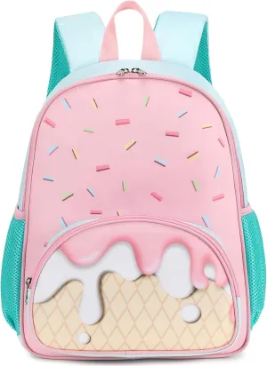 BTOOP Kids Toddler Backpack Girls School Backpack Preschool Ice Cream BookBag Preschool Kindergarten School Bag