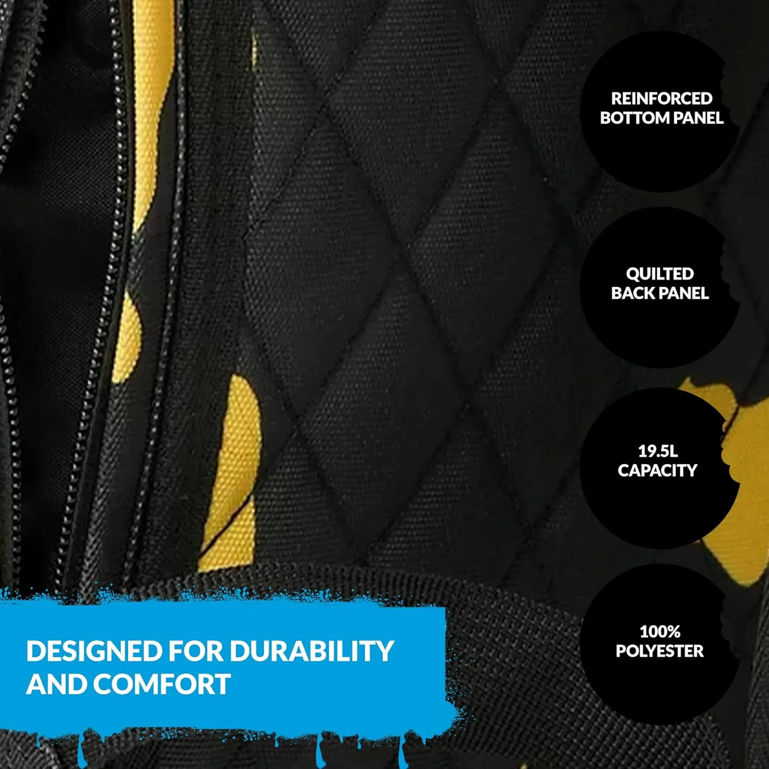 Bungee Smell Proof Backpack – Large Odorless Travel Backpack for Men & Women, Carry-On, Work, Stylish & Spacious Bag - Black