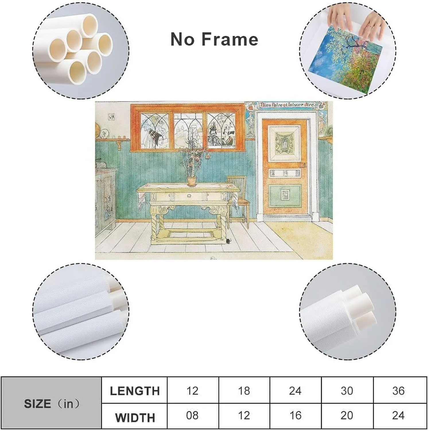 BUniq Carl Larsson - Matsalen Canvas Art Poster And Wall Art Picture Print Modern Family Bedroom Decor Posters 20x30inch(50x75cm)