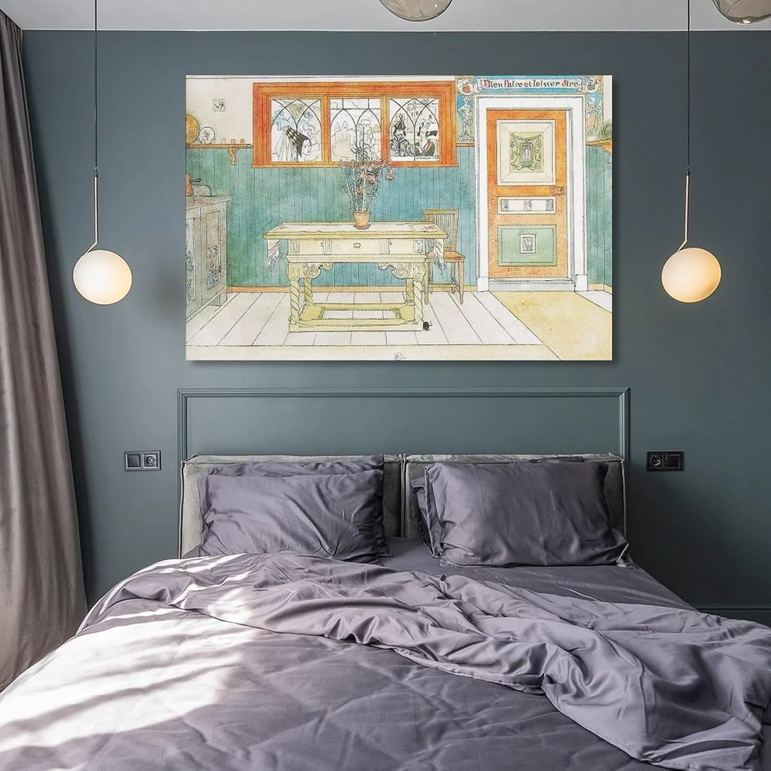 BUniq Carl Larsson - Matsalen Canvas Art Poster And Wall Art Picture Print Modern Family Bedroom Decor Posters 20x30inch(50x75cm)