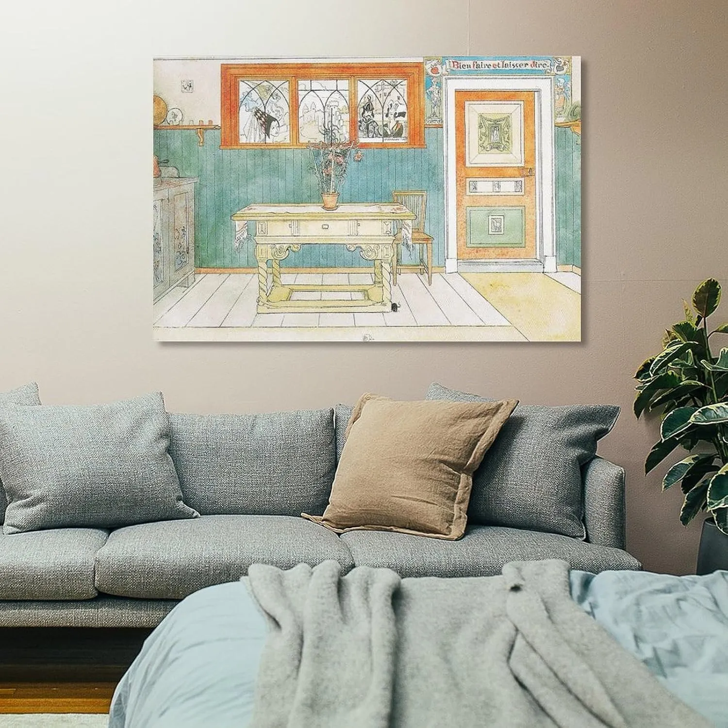 BUniq Carl Larsson - Matsalen Canvas Art Poster And Wall Art Picture Print Modern Family Bedroom Decor Posters 20x30inch(50x75cm)