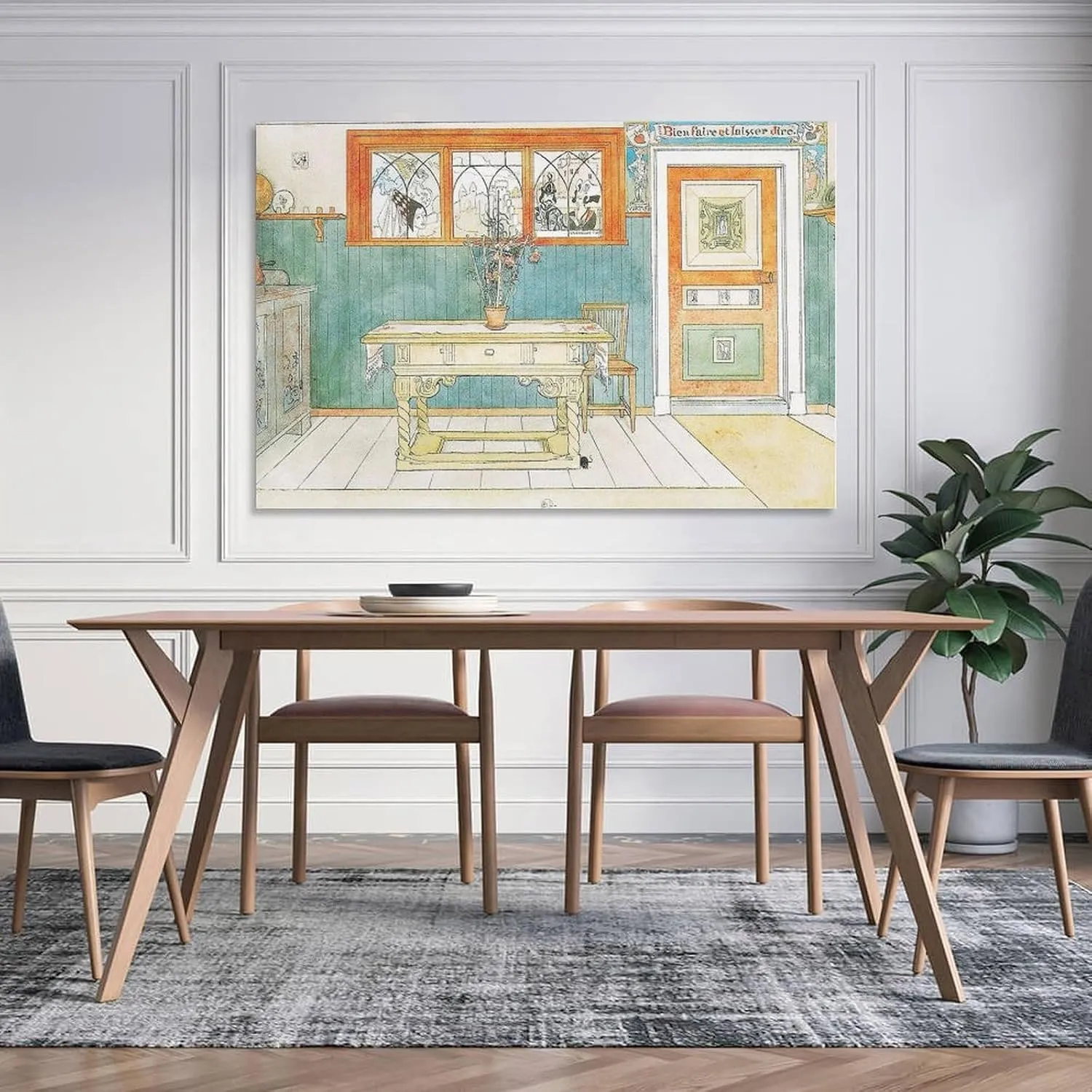 BUniq Carl Larsson - Matsalen Canvas Art Poster And Wall Art Picture Print Modern Family Bedroom Decor Posters 20x30inch(50x75cm)