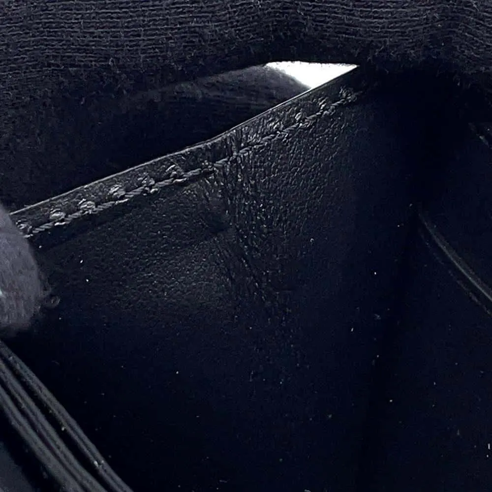 BURBERRY TB logo Zip Around Long Cloth Black8011601 Leather