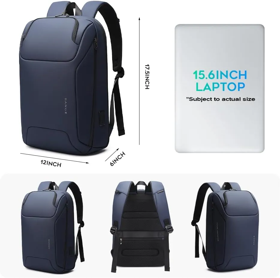 Business Laptop Backpack for Men,Women，15.6 Inch Water Resistant Travel smart Laptop Backpack Carry On Backpack with USB Charging Port，Large Business Work Durable Computer Bag