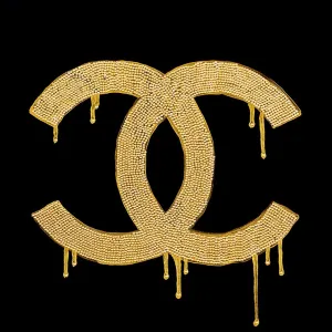 buyartforless Chanel Gold Lust by Pop Queen 12x12 Graphic Art Canvas, Black