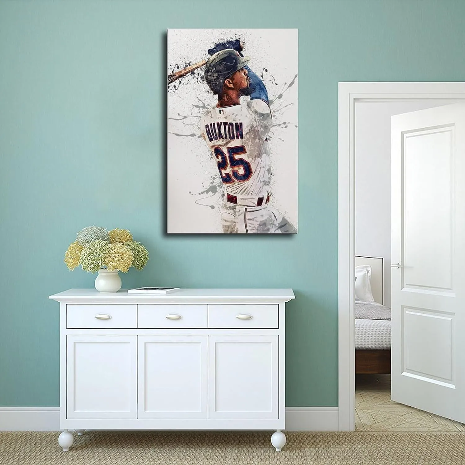 Byron Buxton Poster Baseball Canvas Poster Bedroom Decor Sports Landscape Office Room Decor Gift Unframe:12x18inch(30x45cm)