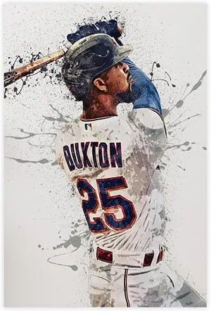 Byron Buxton Poster Baseball Canvas Poster Bedroom Decor Sports Landscape Office Room Decor Gift Unframe:12x18inch(30x45cm)