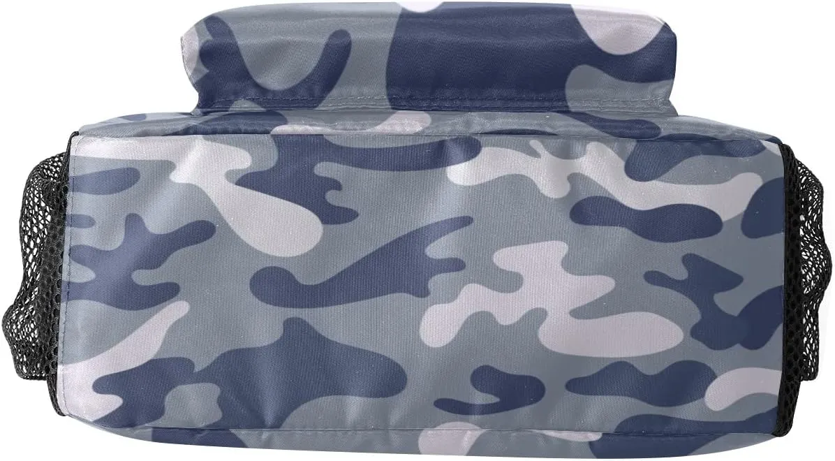Camouflage Abstract Colorful Backpack Personalized Name Causual Daypack for Sport Camping