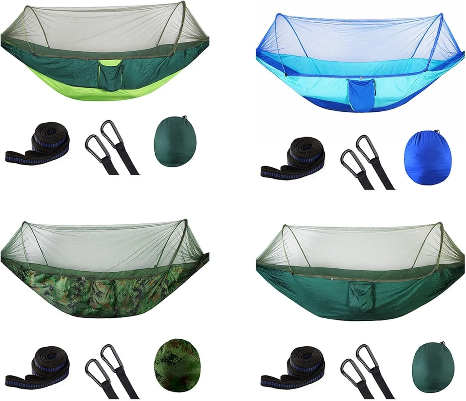 Camp Portable Outdoor Camping Hammock 1-2 Person Go Swing with Mosquito Net Hanging Bed Ultralight Tourist Sleeping Hammock Strong, F L290x140cm