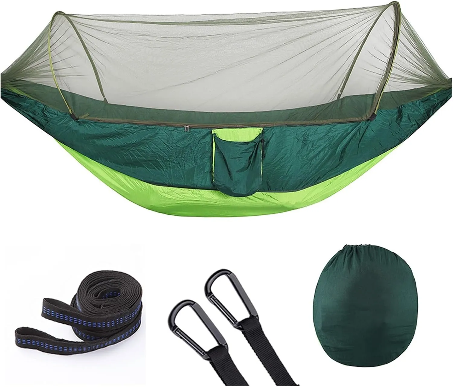 Camp Portable Outdoor Camping Hammock 1-2 Person Go Swing with Mosquito Net Hanging Bed Ultralight Tourist Sleeping Hammock Strong, F L290x140cm