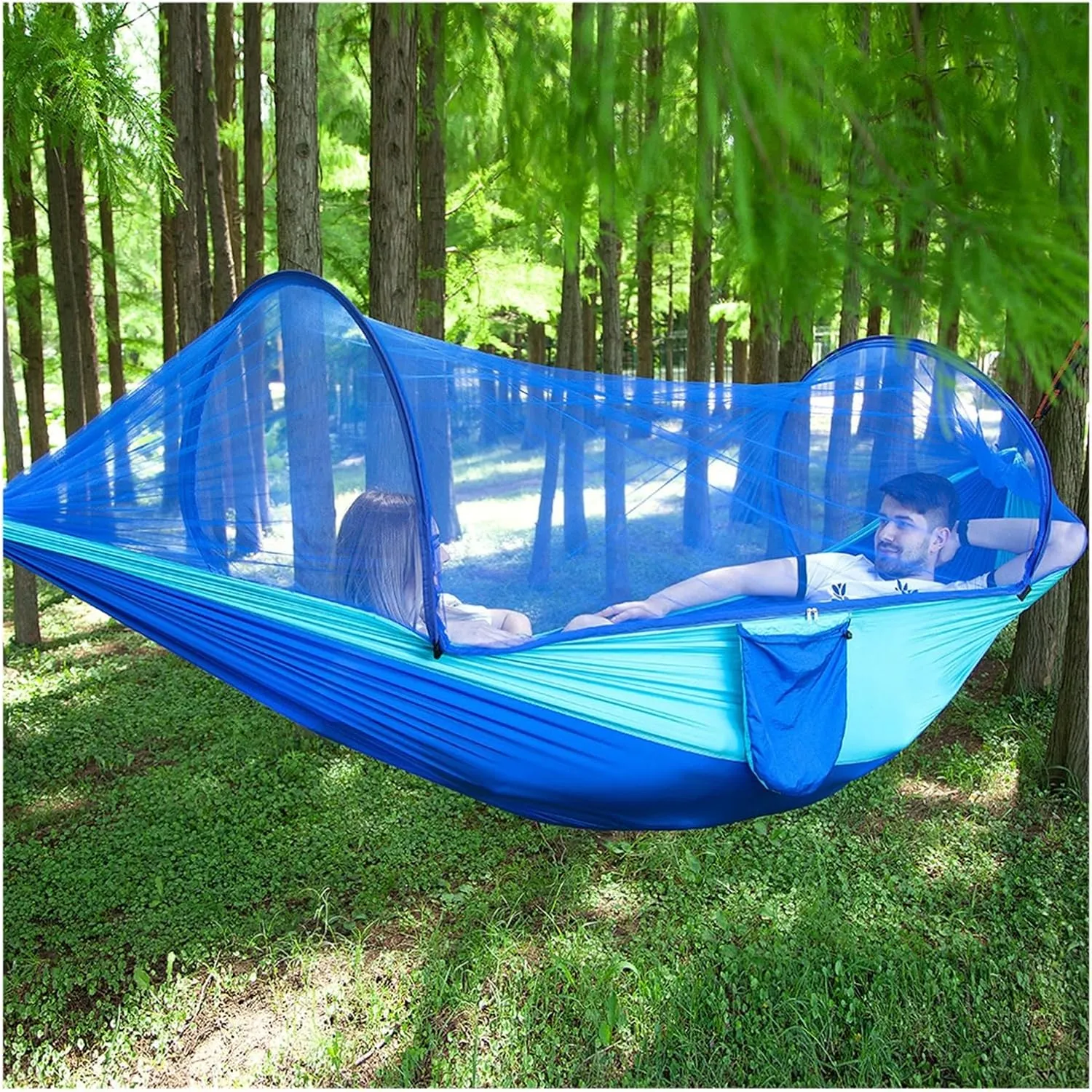 Camp Portable Outdoor Camping Hammock 1-2 Person Go Swing with Mosquito Net Hanging Bed Ultralight Tourist Sleeping Hammock Strong, F L290x140cm