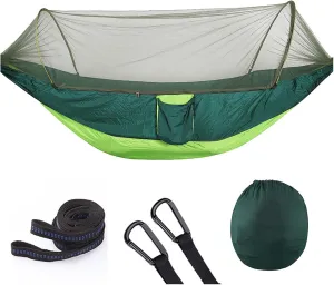 Camp Portable Outdoor Camping Hammock 1-2 Person Go Swing with Mosquito Net Hanging Bed Ultralight Tourist Sleeping Hammock Strong, F L290x140cm