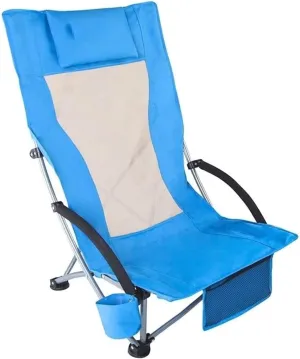 Camping Chair Fishing Chair Folding Chairs Camping High-Backed Armchair Padded Deck Chair Portable Beach Chair Folding Chair Ergonomics Breathable Comfortable with Headrest Lawn Chairs Outside (Color