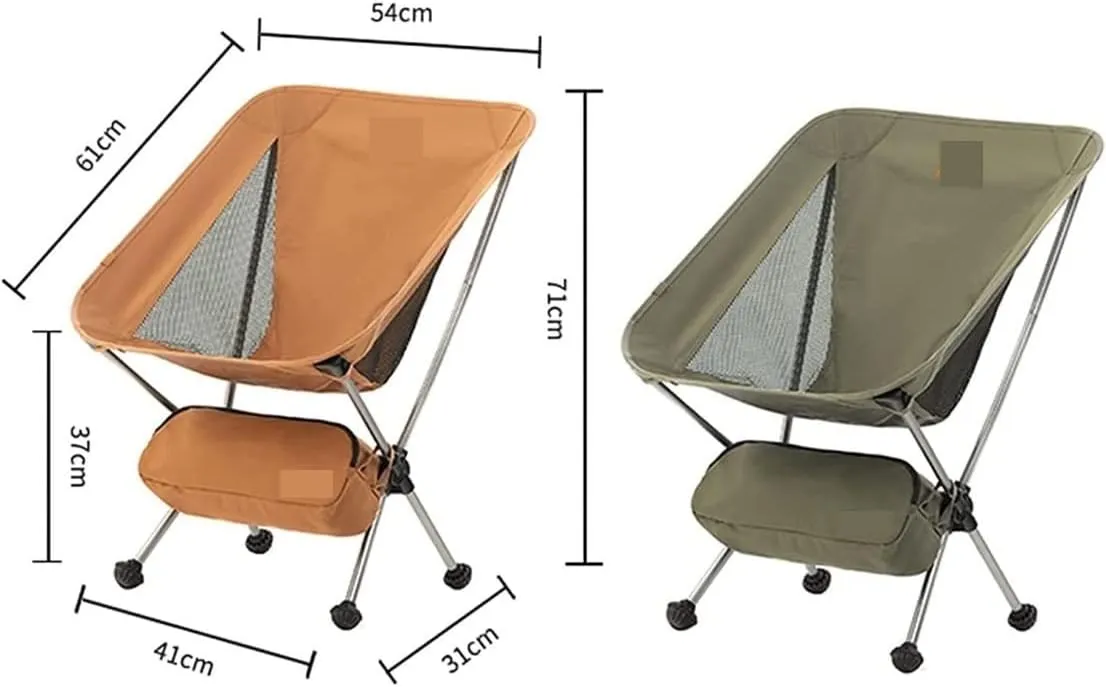 Camping Chair Ultralight Backpack Camping Chair Travel Hiking Foldable Portable Outdoor Beach Backpack Seat, Breathable Double-Sided Mesh Folding Chair (Color : Grün, Si