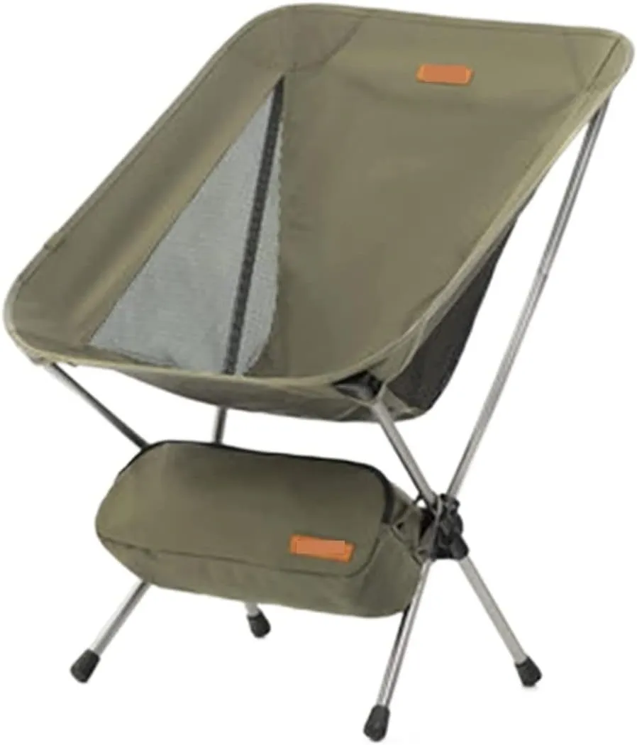 Camping Chair Ultralight Backpack Camping Chair Travel Hiking Foldable Portable Outdoor Beach Backpack Seat, Breathable Double-Sided Mesh Folding Chair (Color : Grün, Si