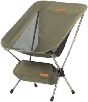 Camping Chair Ultralight Backpack Camping Chair Travel Hiking Foldable Portable Outdoor Beach Backpack Seat, Breathable Double-Sided Mesh Folding Chair (Color : Grün, Si