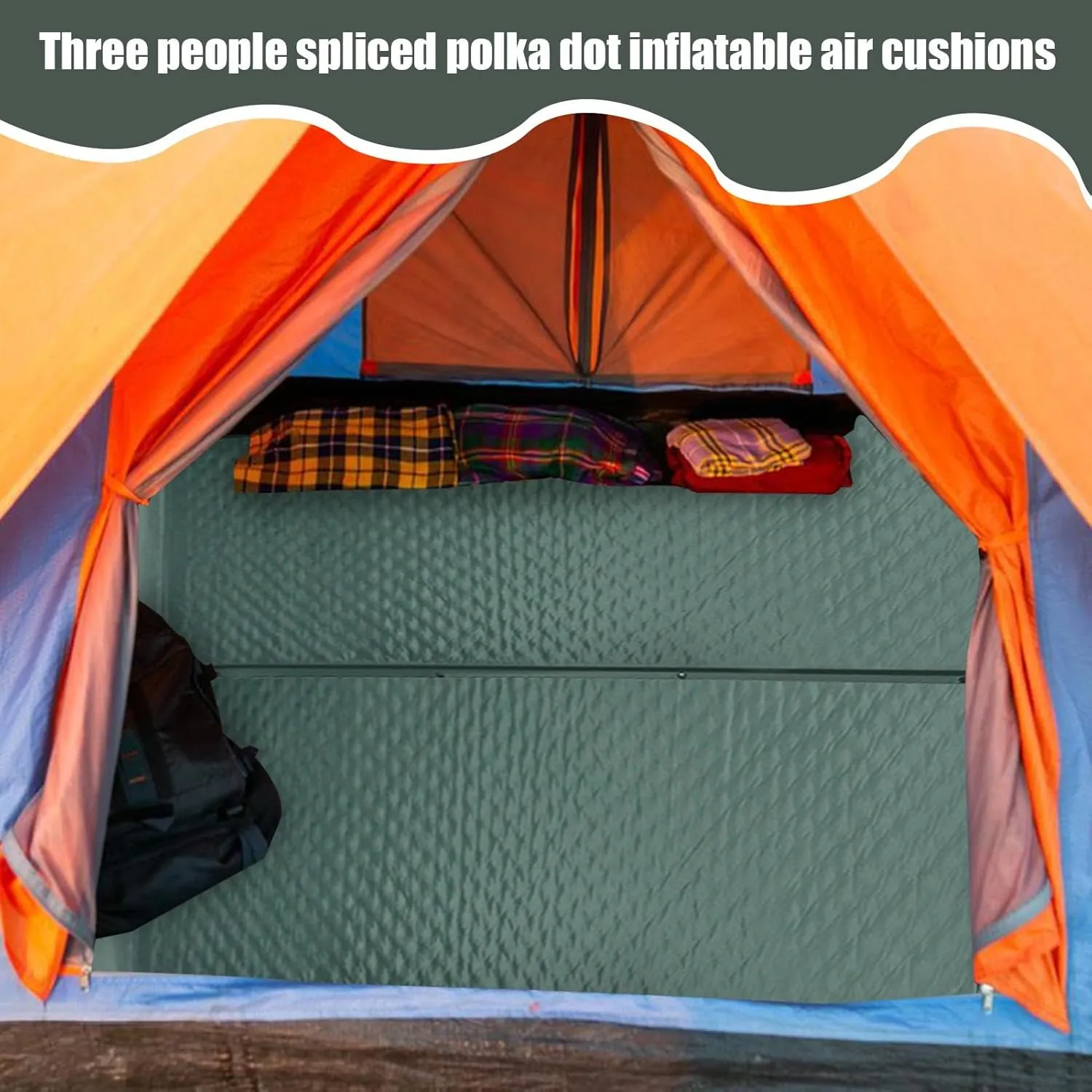 Camping Mattress Sleeping Pad, Thickness 1.97 Inch Inflatable Sleeping Mat Lightweight Waterproof Camping Bed Mat with Built-in Pump Air Mattress for Backpacking, Hiking, Tent, Traveling