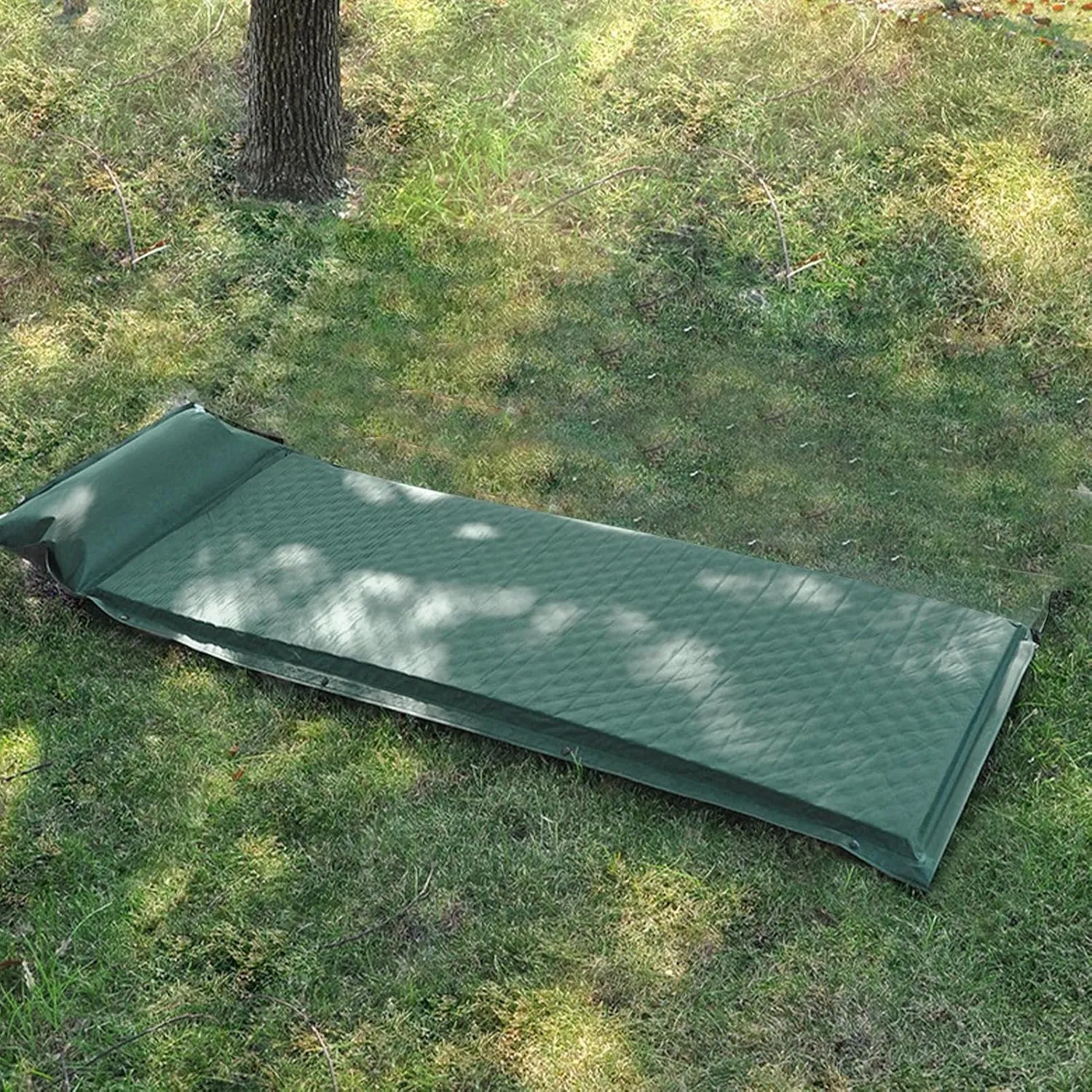 Camping Mattress Sleeping Pad, Thickness 1.97 Inch Inflatable Sleeping Mat Lightweight Waterproof Camping Bed Mat with Built-in Pump Air Mattress for Backpacking, Hiking, Tent, Traveling