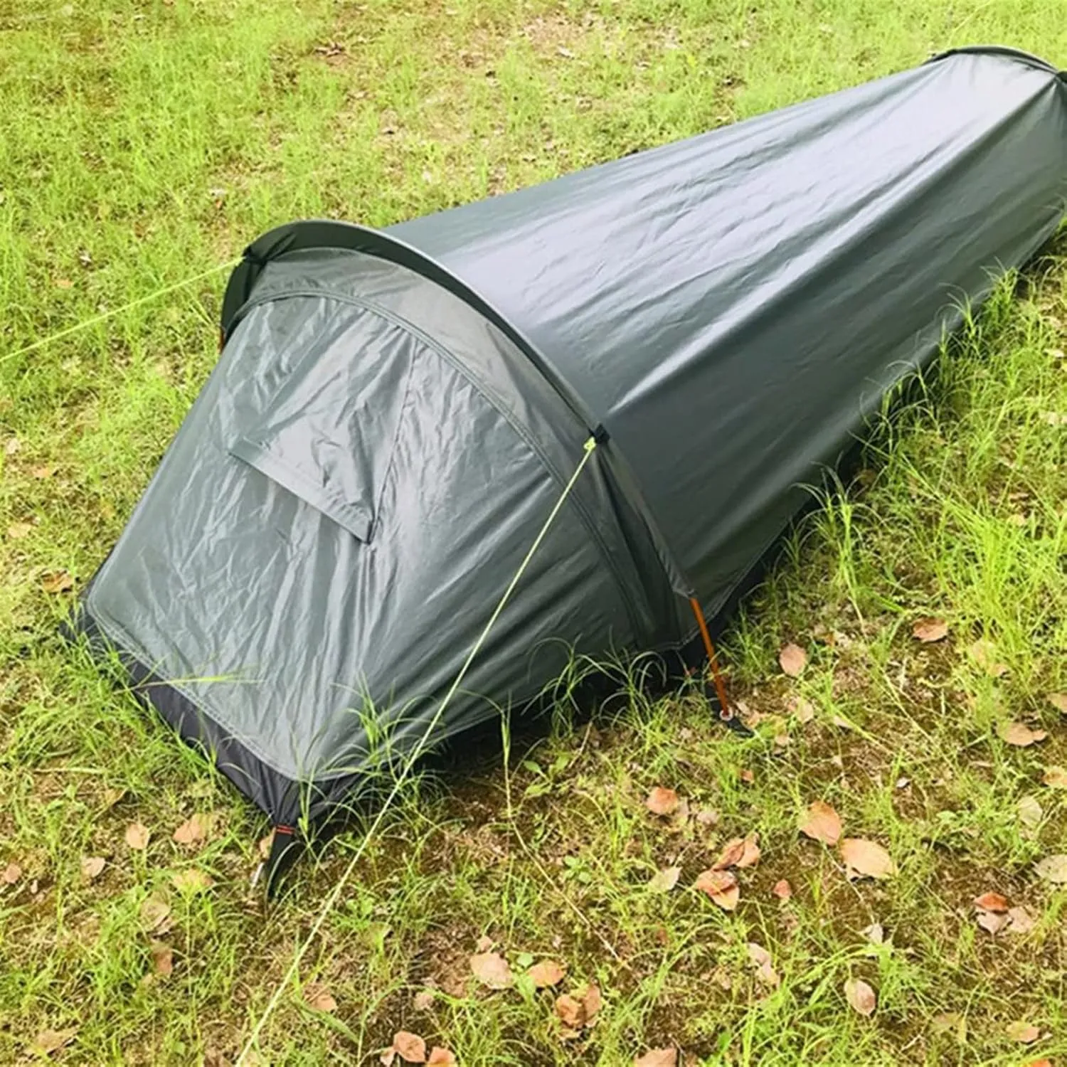 Camping Tent 1 Set Practical Polyester Rainproof Sturdy Frame Backpacking Tent for Hunting Backpacking Tent Camping Sleeping Bag (Color : Yellow) (YEL