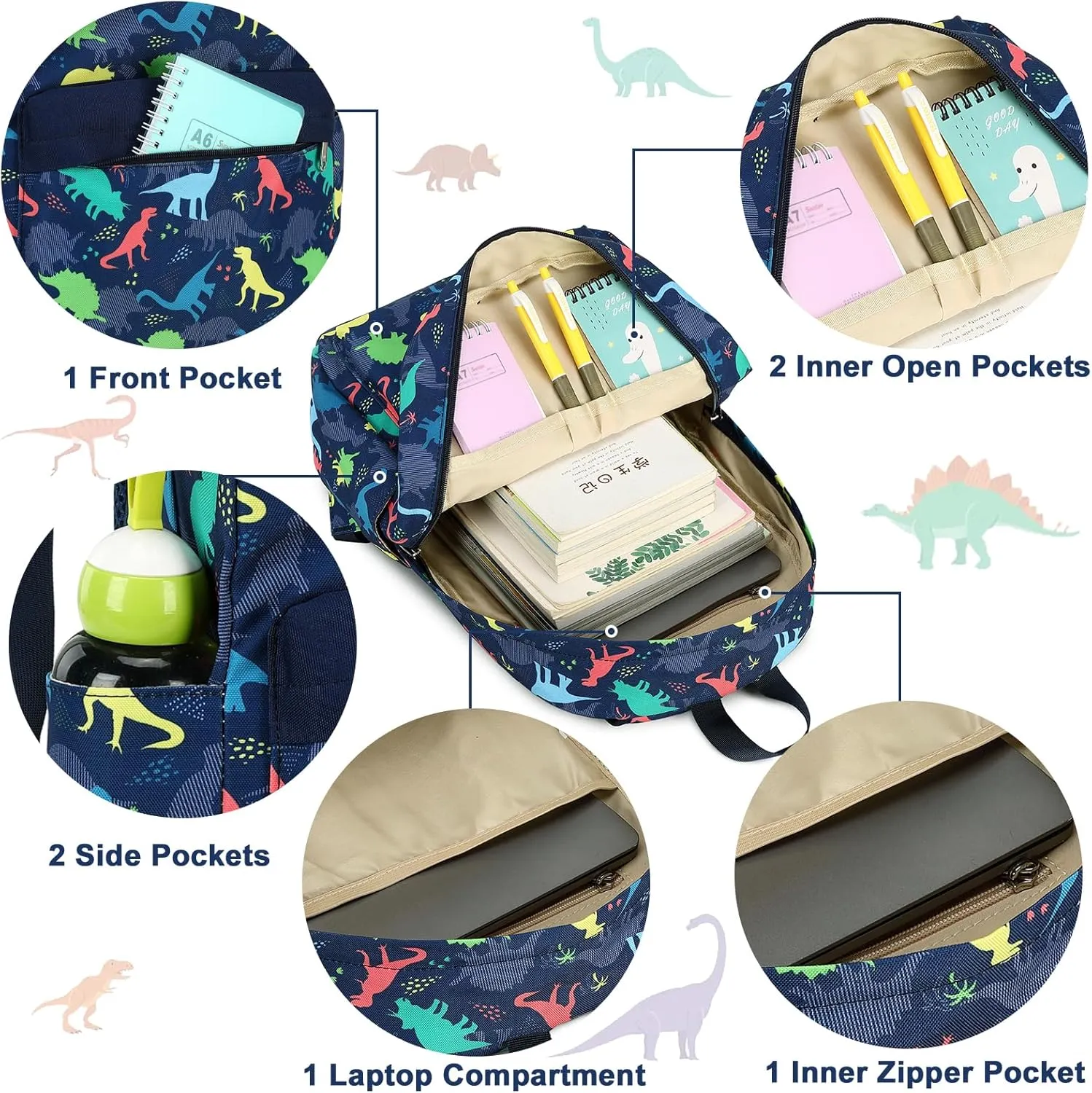 CAMTOP Backpack for Girls Boys Kids School Backpack with Lunch Box Preschool Kindergarten BookBag Set