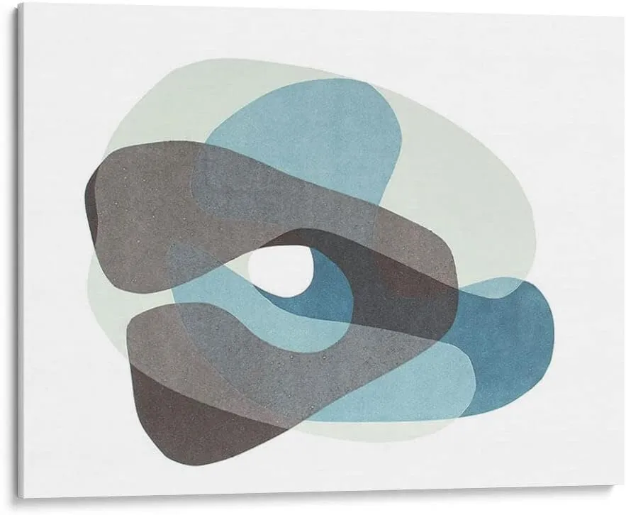 Canvas Lab Canvas Wall Art Decor Homage to Eames IV by the Artist Rob Delamater – Size: 48 x 36 in - Art subject: Abstract