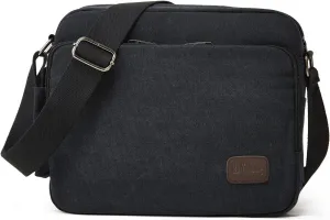 Canvas Messenger Bag for Men with built in Wallet Pockets Multifunctional Shoulder Bag Outdoor Sports Crossbody Bag