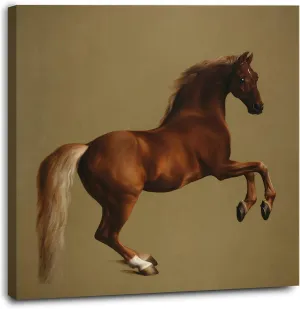 Canvas Print Wall Art - Whistlejacket (The Rearing Up Racehorse),Circa 1762 by George Stubbs Classic Horse Painting - 16x16 inches
