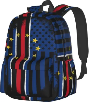 Cape Verdean American Flag Large Travel Backpack Casual Backpacks Laptop Daypack Working Rucksack Lightweight Back Pack Sports Bag with Adjustable Shoulder Strap
