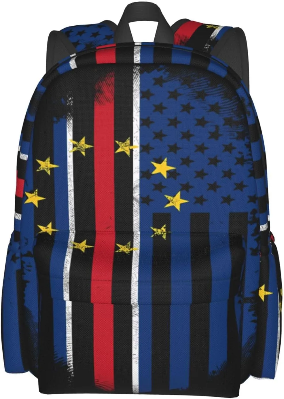 Cape Verdean American Flag Large Travel Backpack Casual Backpacks Laptop Daypack Working Rucksack Lightweight Back Pack Sports Bag with Adjustable Shoulder Strap