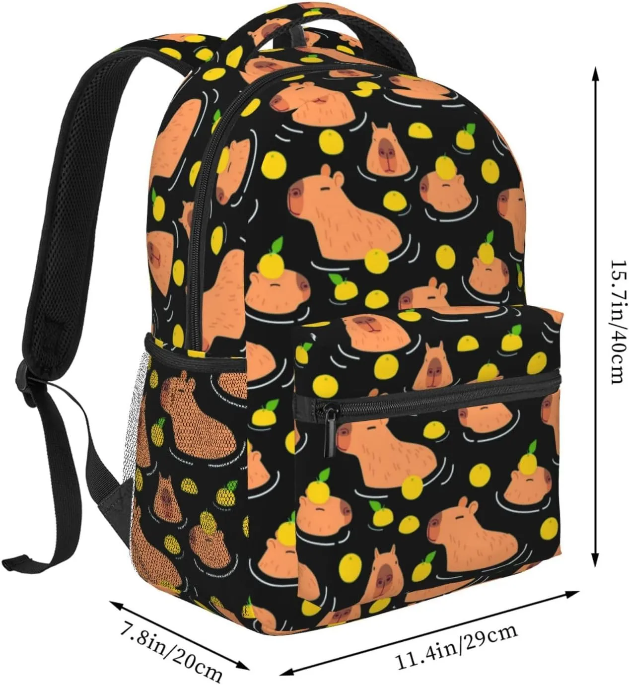 capybara backpack,capybara stuff,capybara accessories,capybara gifts,capybara supplies,cute backpack,backpack for women,backpack for men,11.4 * 7.8 * 15.7 inches,04