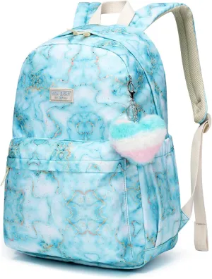 Caran·Y Kids Backpack Girls and Boys Classic School Backpack Light Weight Two Size Multi-pocket Suitable for ages 6  and above（Green）