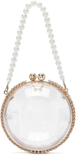 CARIEDO Women Flap Evening Tote Bag Acrylic Clutch Bridal Wallet for Wedding Prom Night Party
