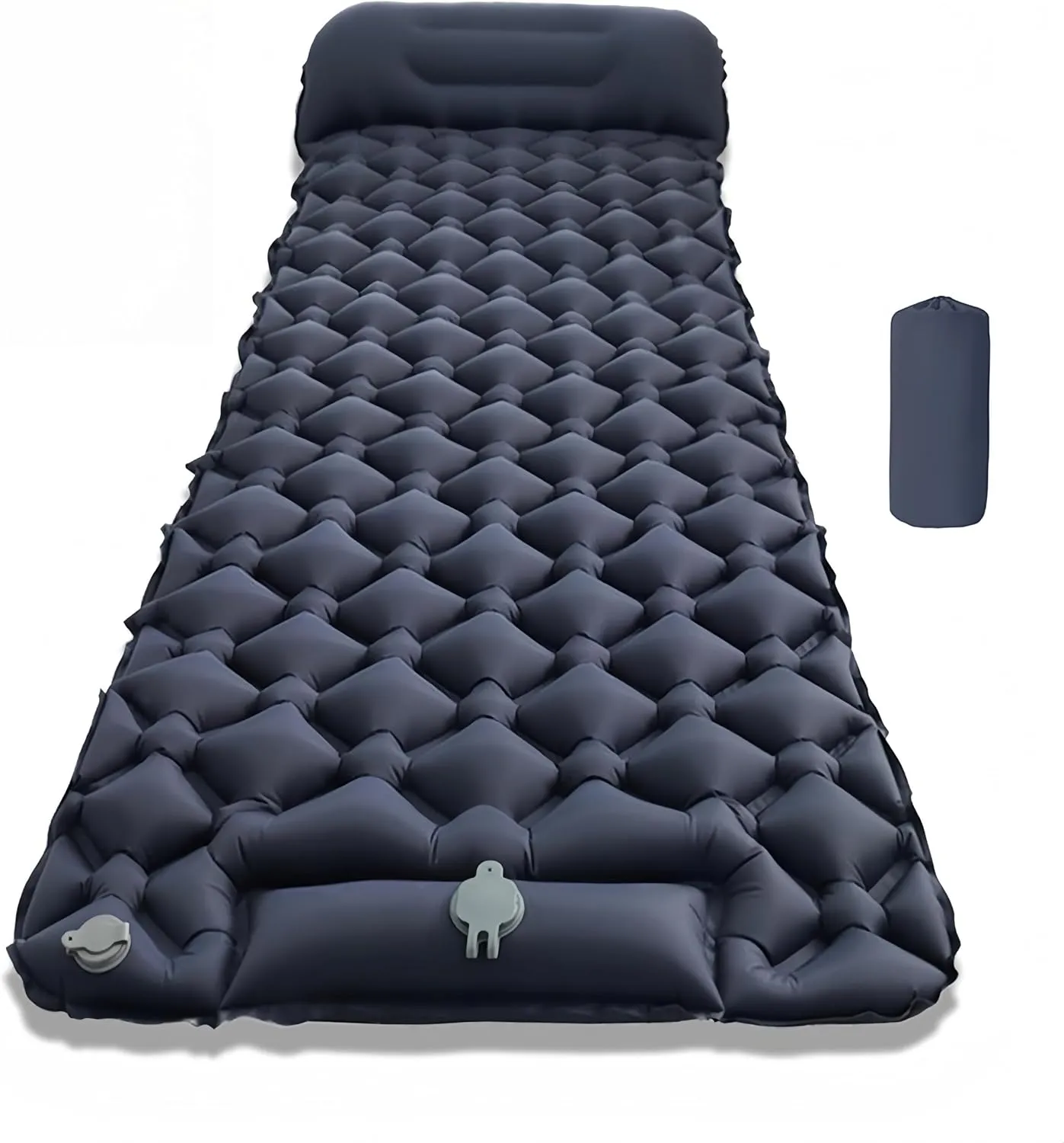 Carries Outdoor Camping Sleeping Pad with Built - in Pump, Self - Inflating, Waterproof & Moisture - proof, Portable with Integrated Headrest for Backpacking, Hiking, Travel