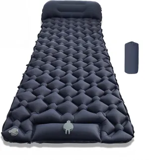Carries Outdoor Camping Sleeping Pad with Built - in Pump, Self - Inflating, Waterproof & Moisture - proof, Portable with Integrated Headrest for Backpacking, Hiking, Travel