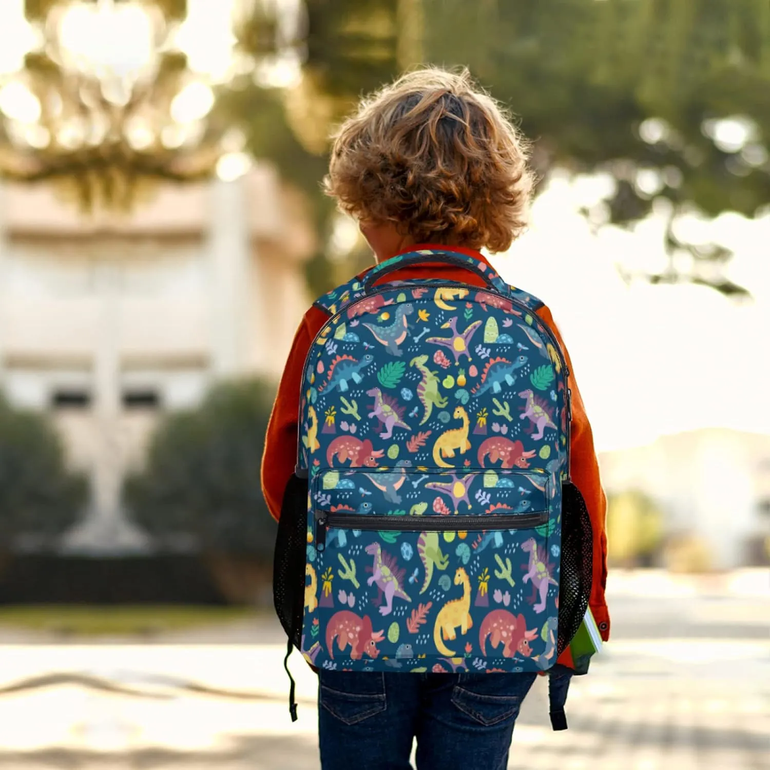 Cartoon Dinosaur Backpack Cute Animal Toddler School Bookbag Travel Camping Shoulder Bag Casual Daypack for Students Teen Girls Boys