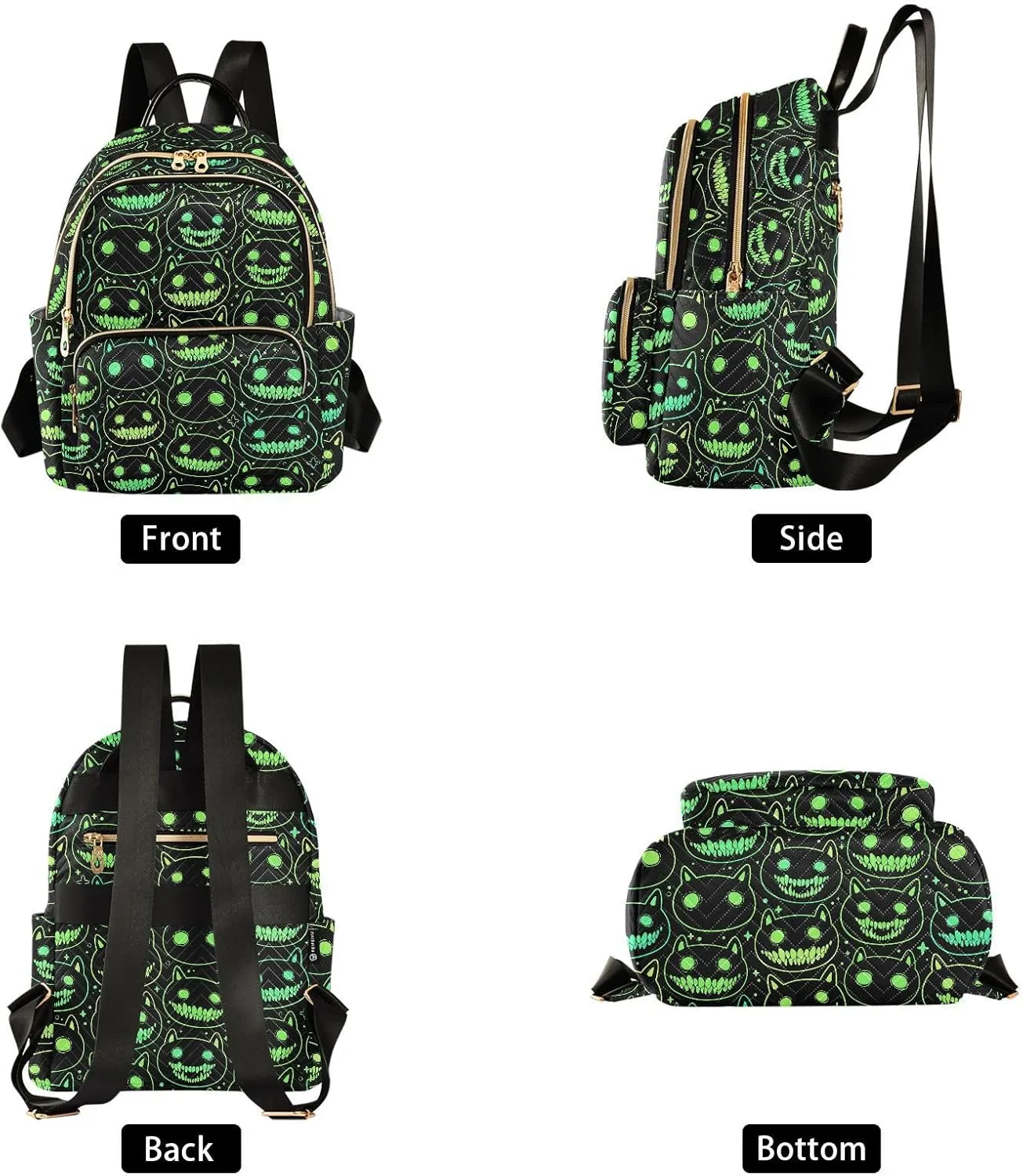 Cartoon Spooky Animal Head Mini Backpack Fashion Backpack Purse for Women,Handbag Shoulder Bag Casual Daypack, Ladies Gift for College Work （M）