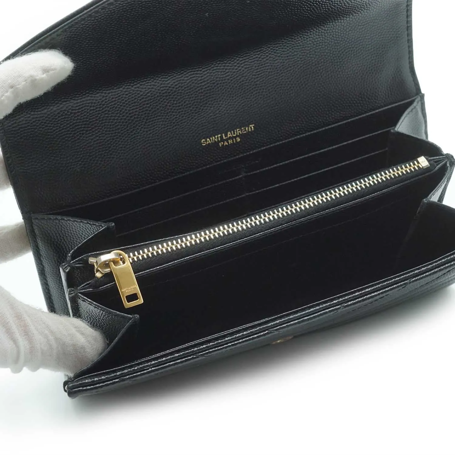 Cassandra Caviar Skin Long Wallet