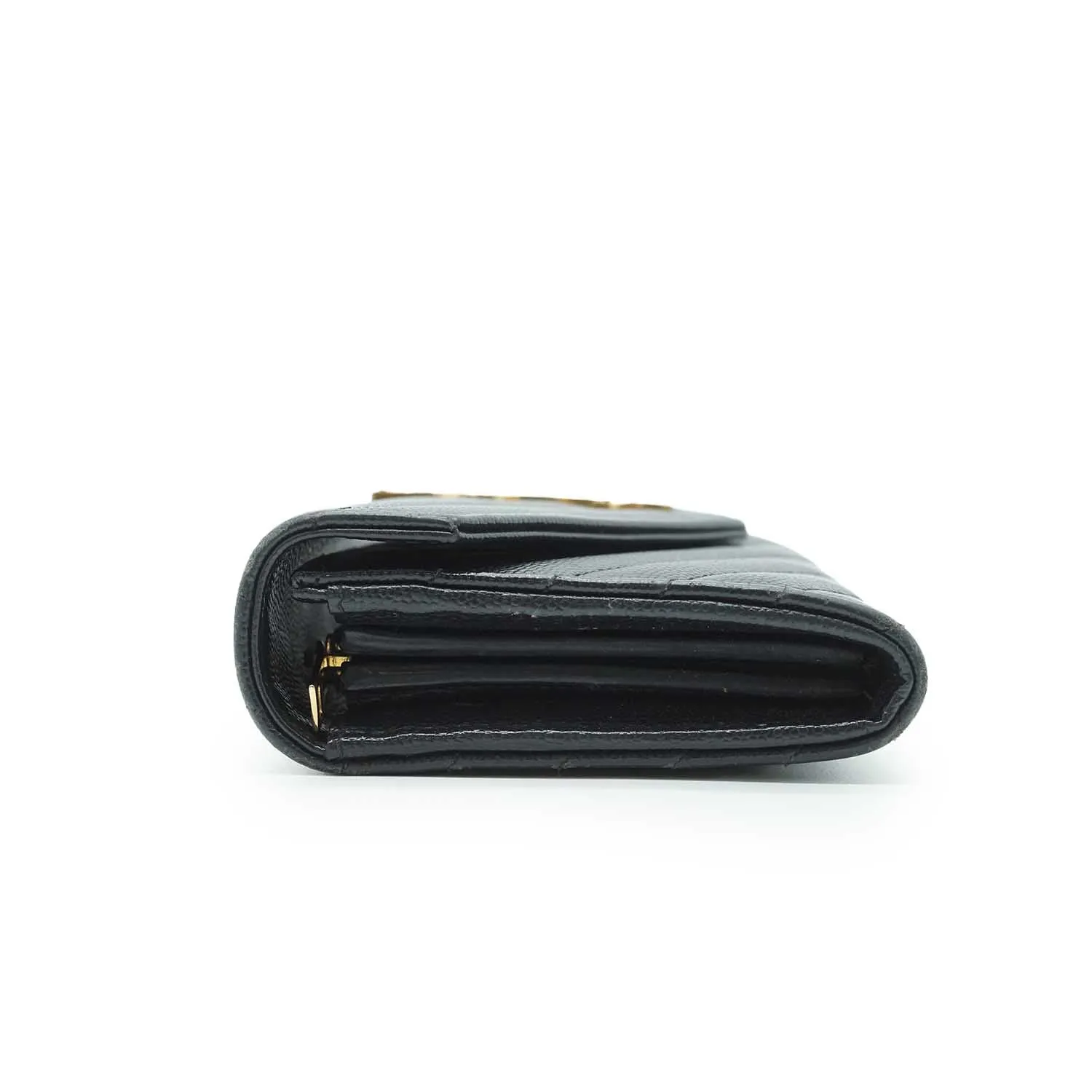 Cassandra Caviar Skin Long Wallet