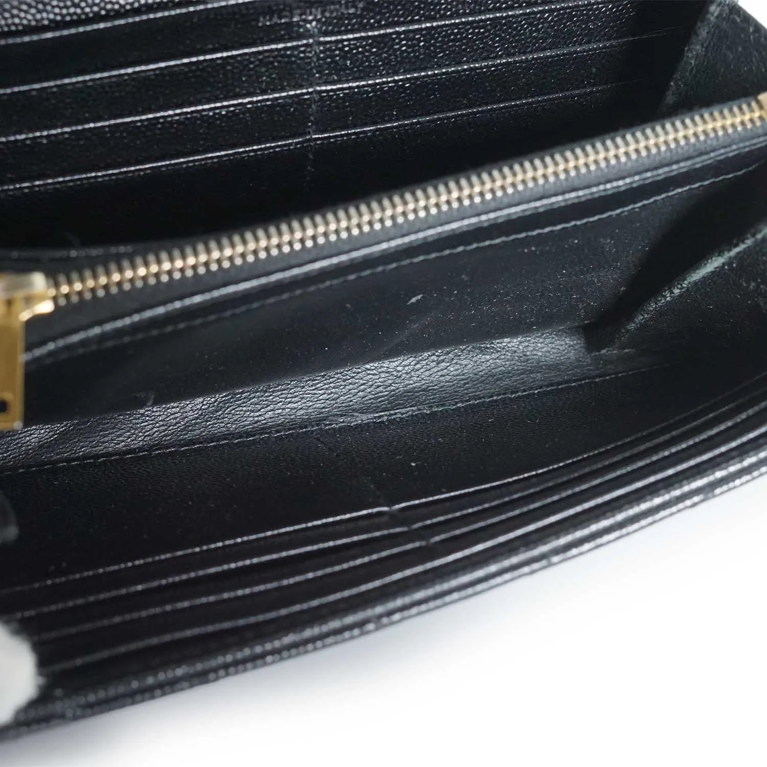 Cassandra Caviar Skin Long Wallet