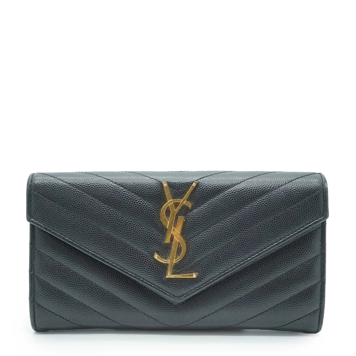 Cassandra Caviar Skin Long Wallet