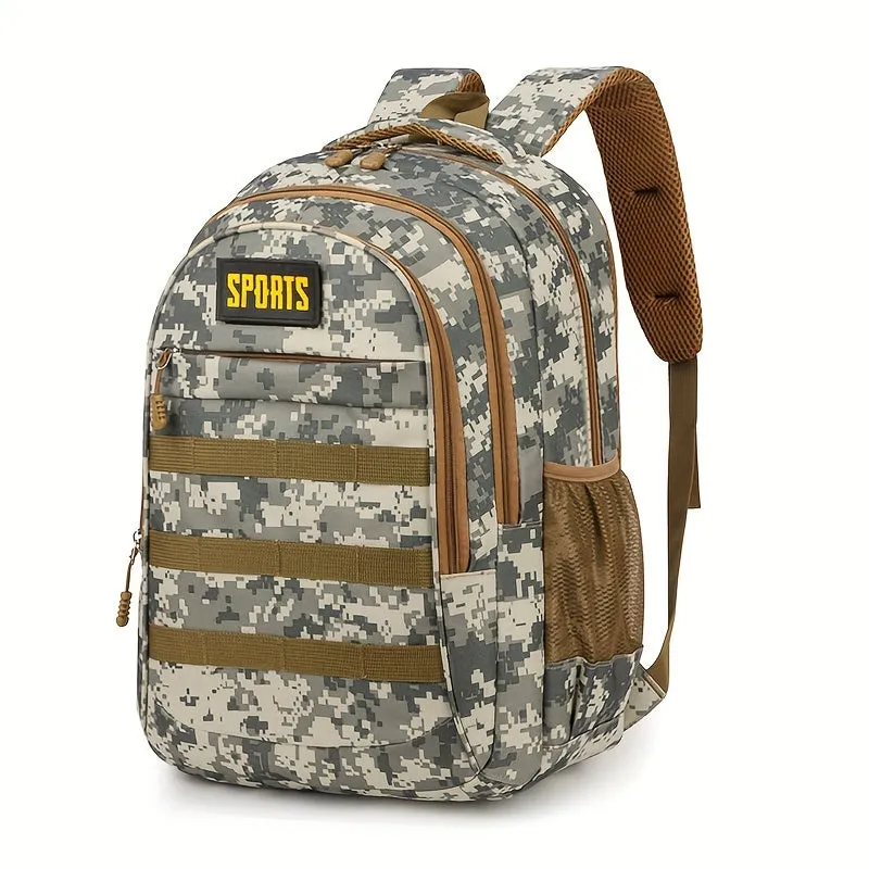 Casual Backpack | High-Capacity Camo & Solid Color Options