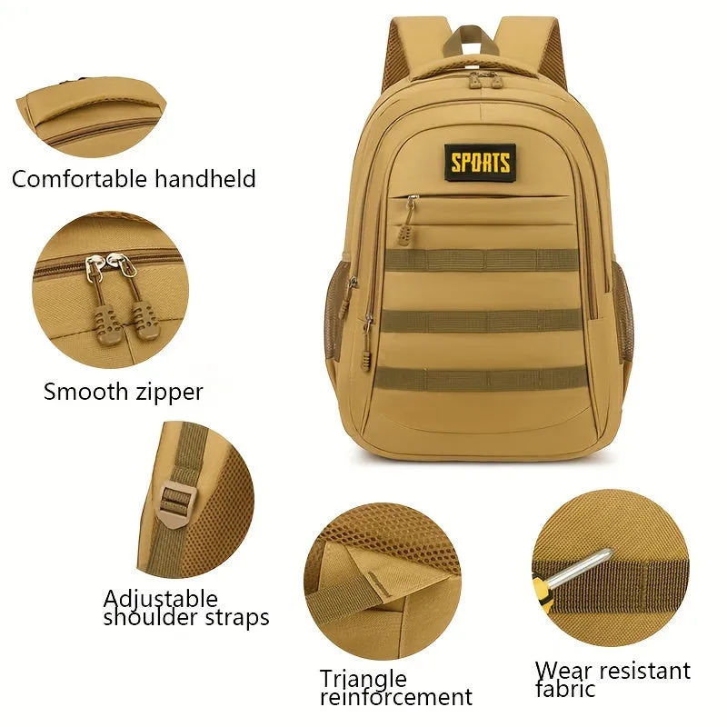 Casual Backpack | High-Capacity Camo & Solid Color Options