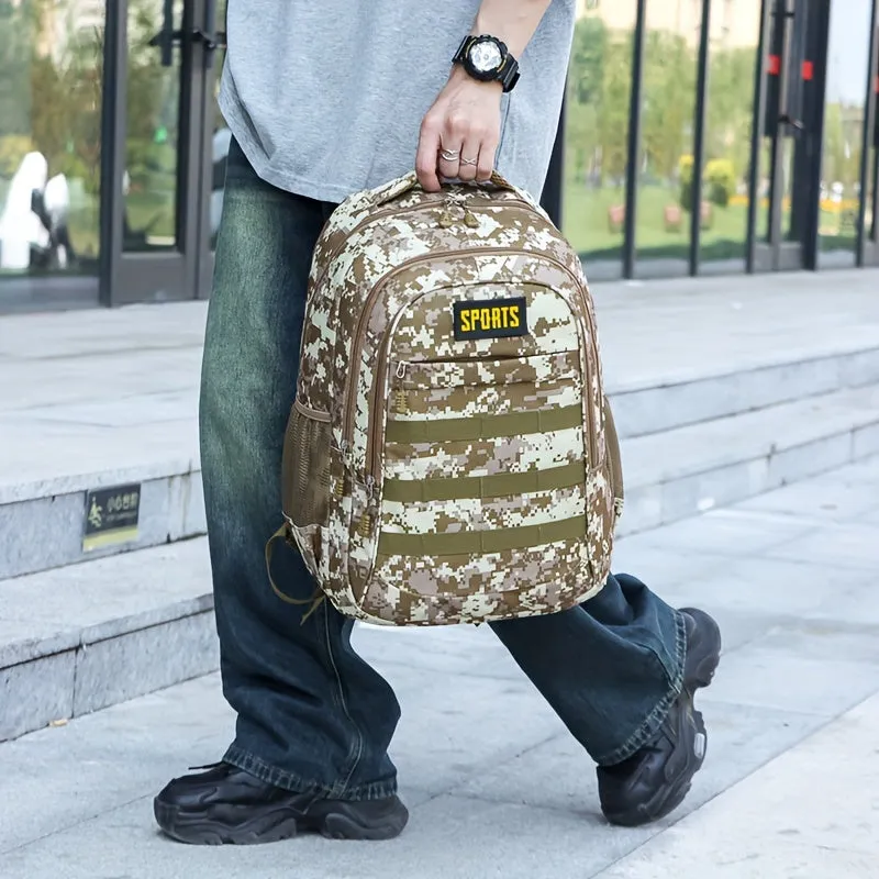 Casual Backpack | High-Capacity Camo & Solid Color Options