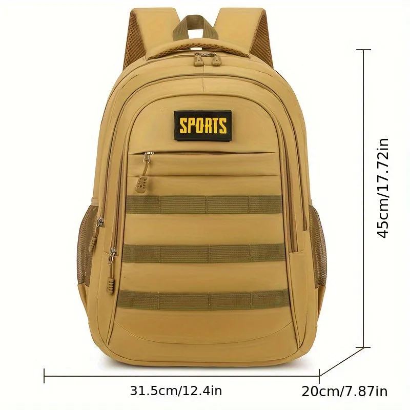 Casual Backpack | High-Capacity Camo & Solid Color Options