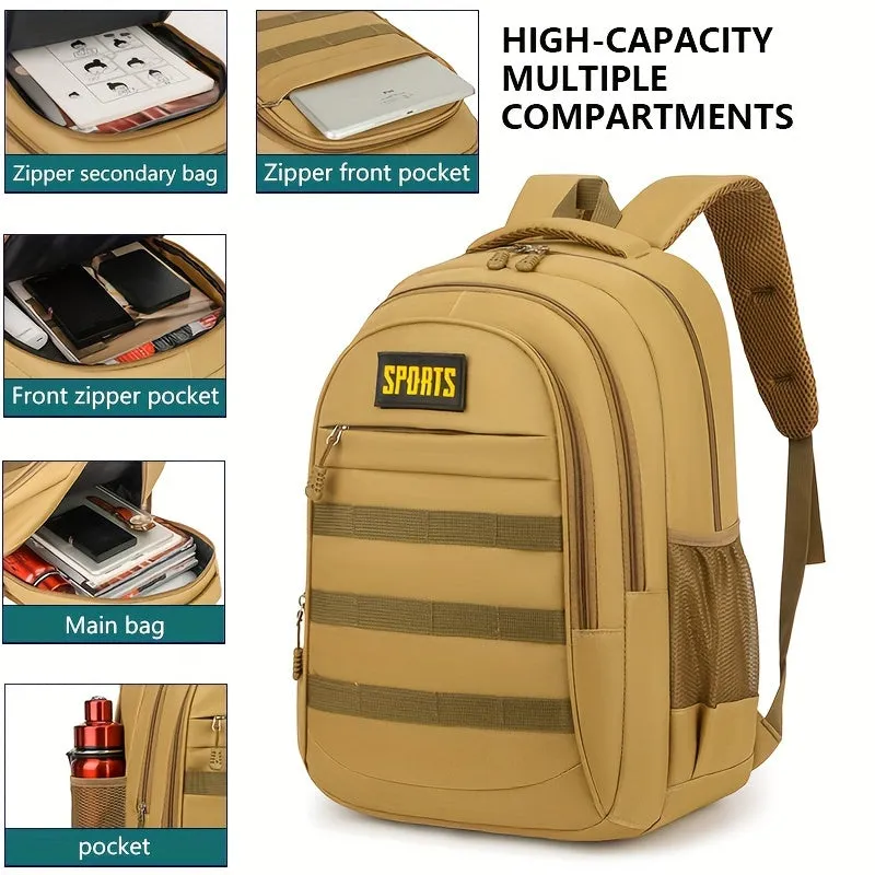 Casual Backpack | High-Capacity Camo & Solid Color Options
